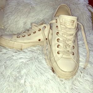 Nude Leather Converse